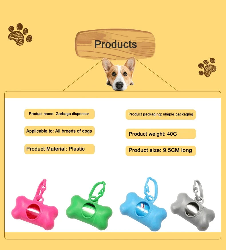 1Pcs Bone Shaped Poop Bag Dispenser